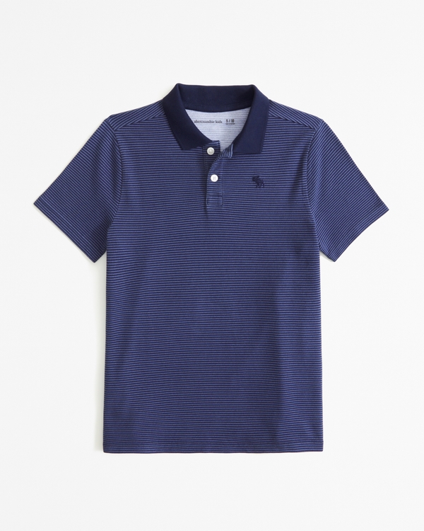 icon pique polo, Navy Stripe