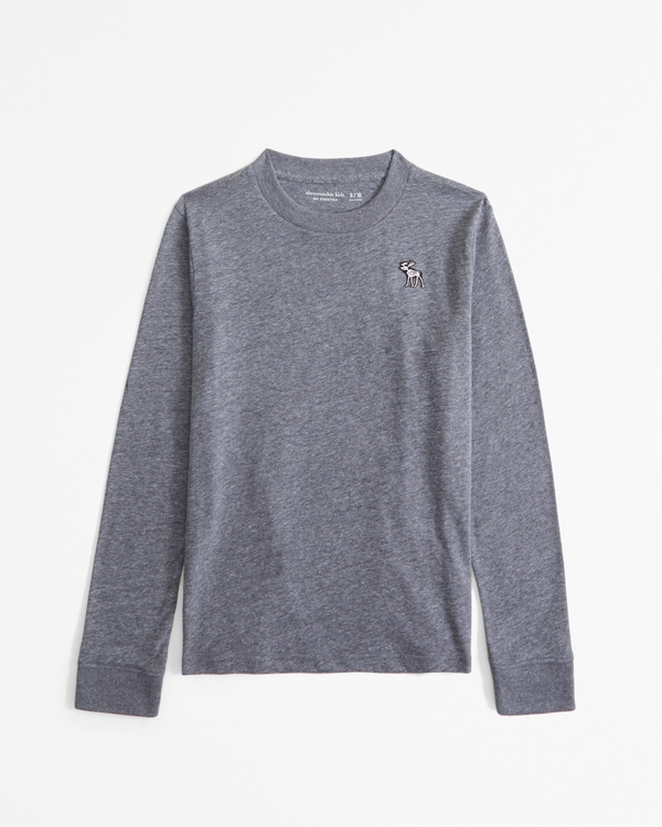 halloween long-sleeve icon crew tee, Gray