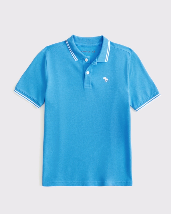 icon pique polo, Blue view 1