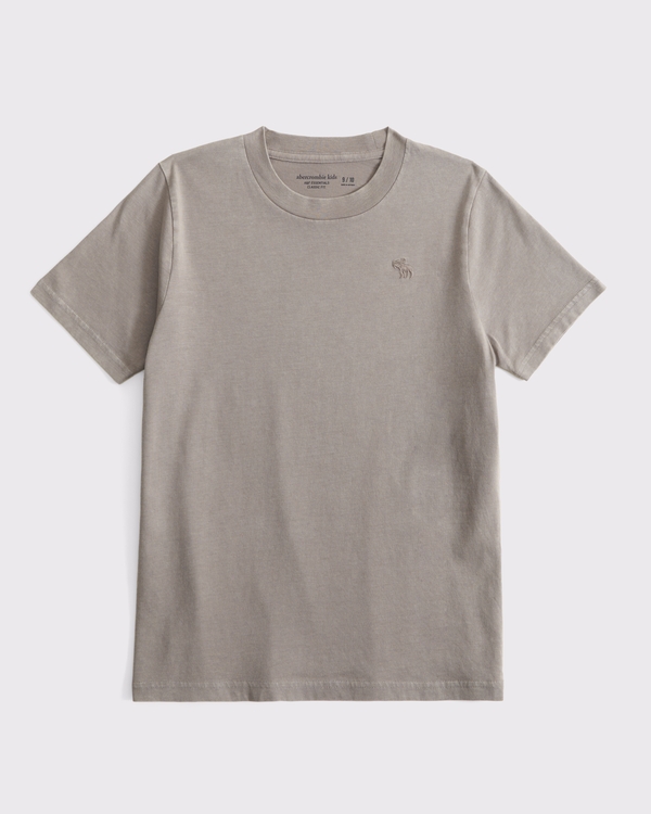 washed essential icon crew tee, Flint view 1
