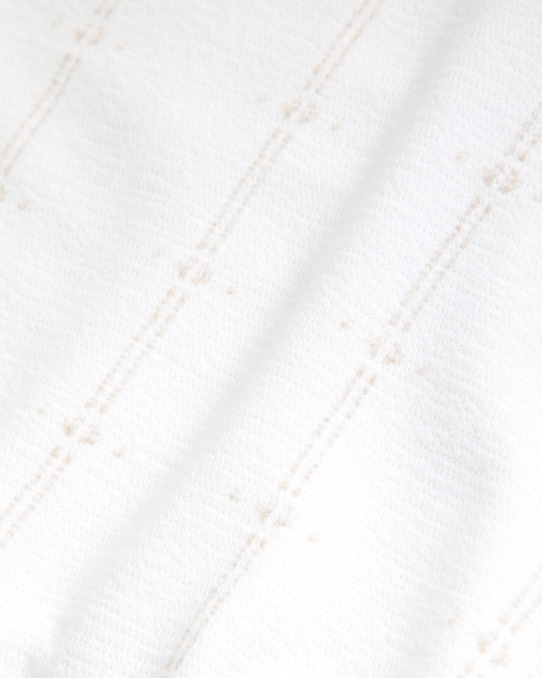 johnny collar icon polo, Cream Pattern view 2