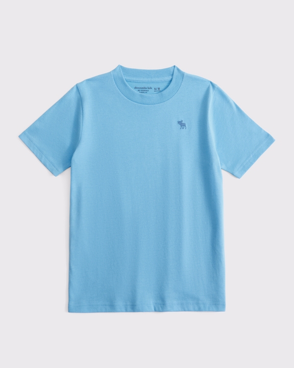 essential icon crew tee, Blue view 1