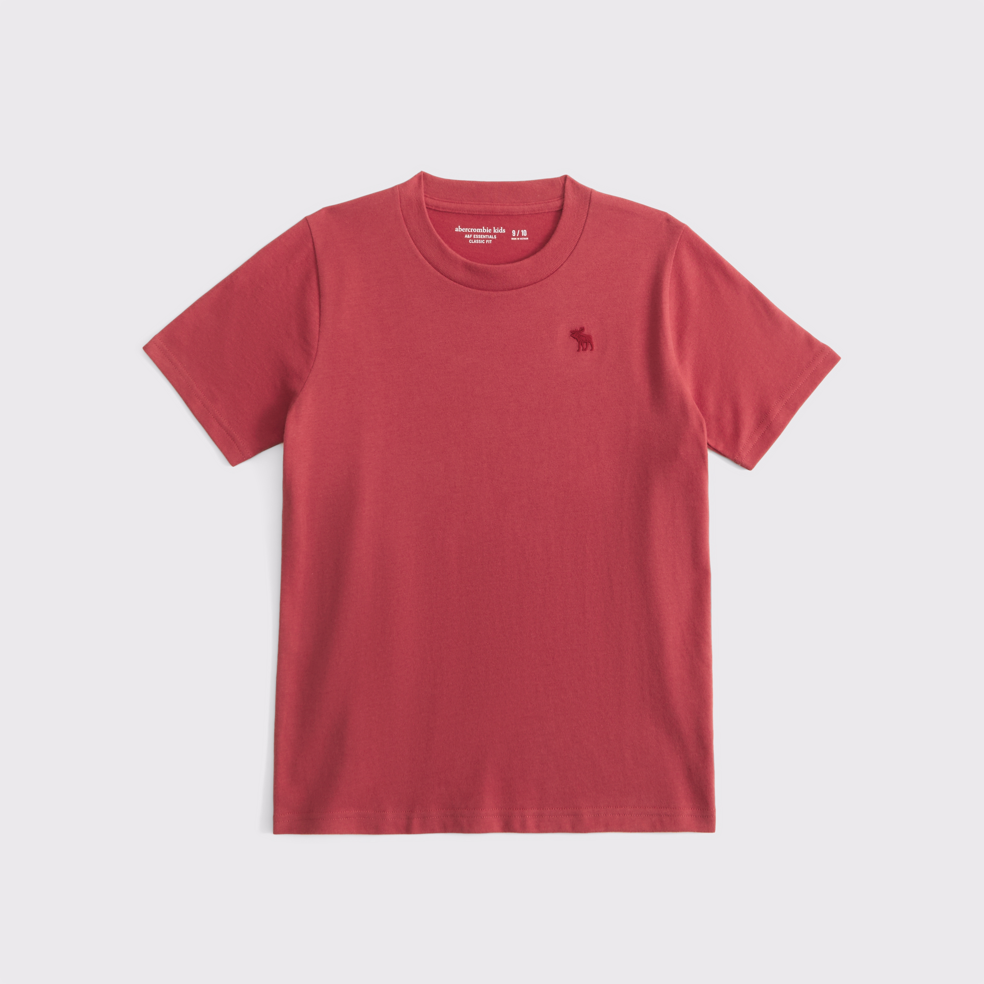 Abercrombie & Fitch Kids' Essential Icon Crew Tee In Red