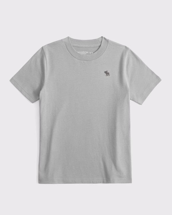 essential icon crew tee, Gray view 1