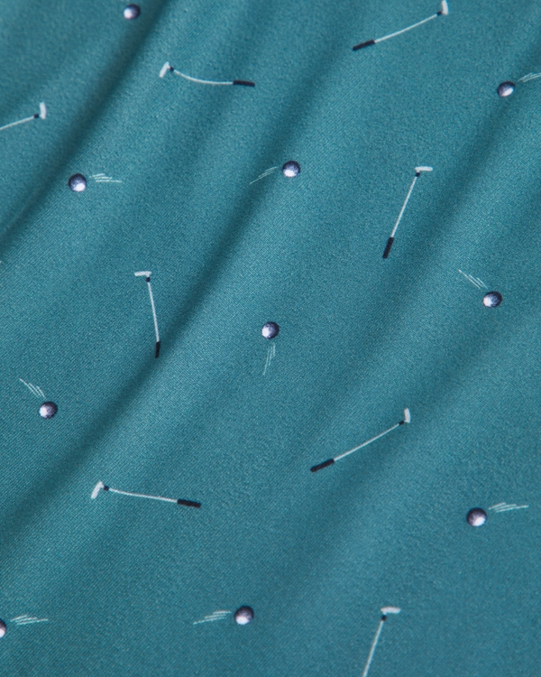 abercrombie golf club active airknit polo, Teal Pattern view 2