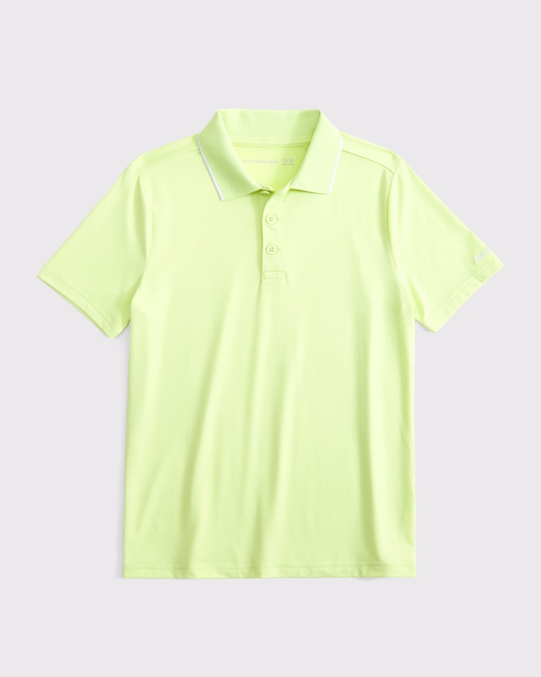 abercrombie golf club active airknit polo, Lime Green view 1