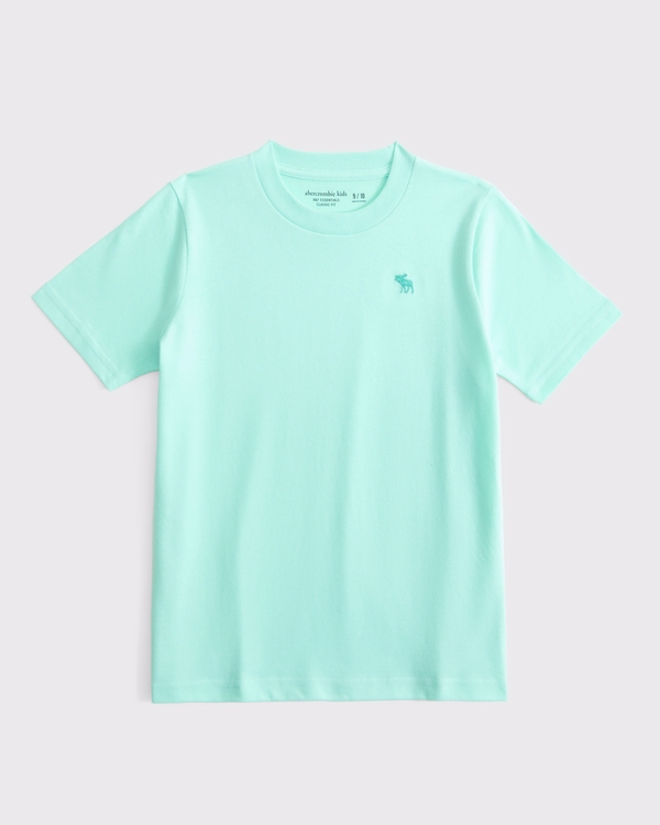 essential icon crew tee, Seafoam Green view 1