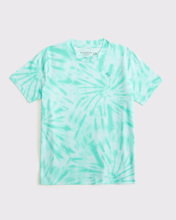 essential icon crew tee, Green Dye view 1