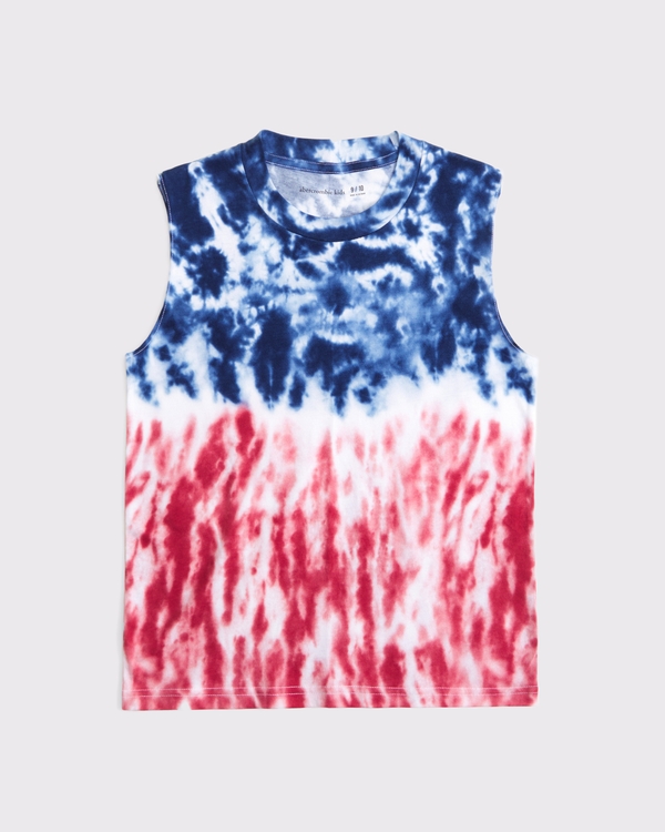 tie-dye tank, Red, White And Blue Dye view 1