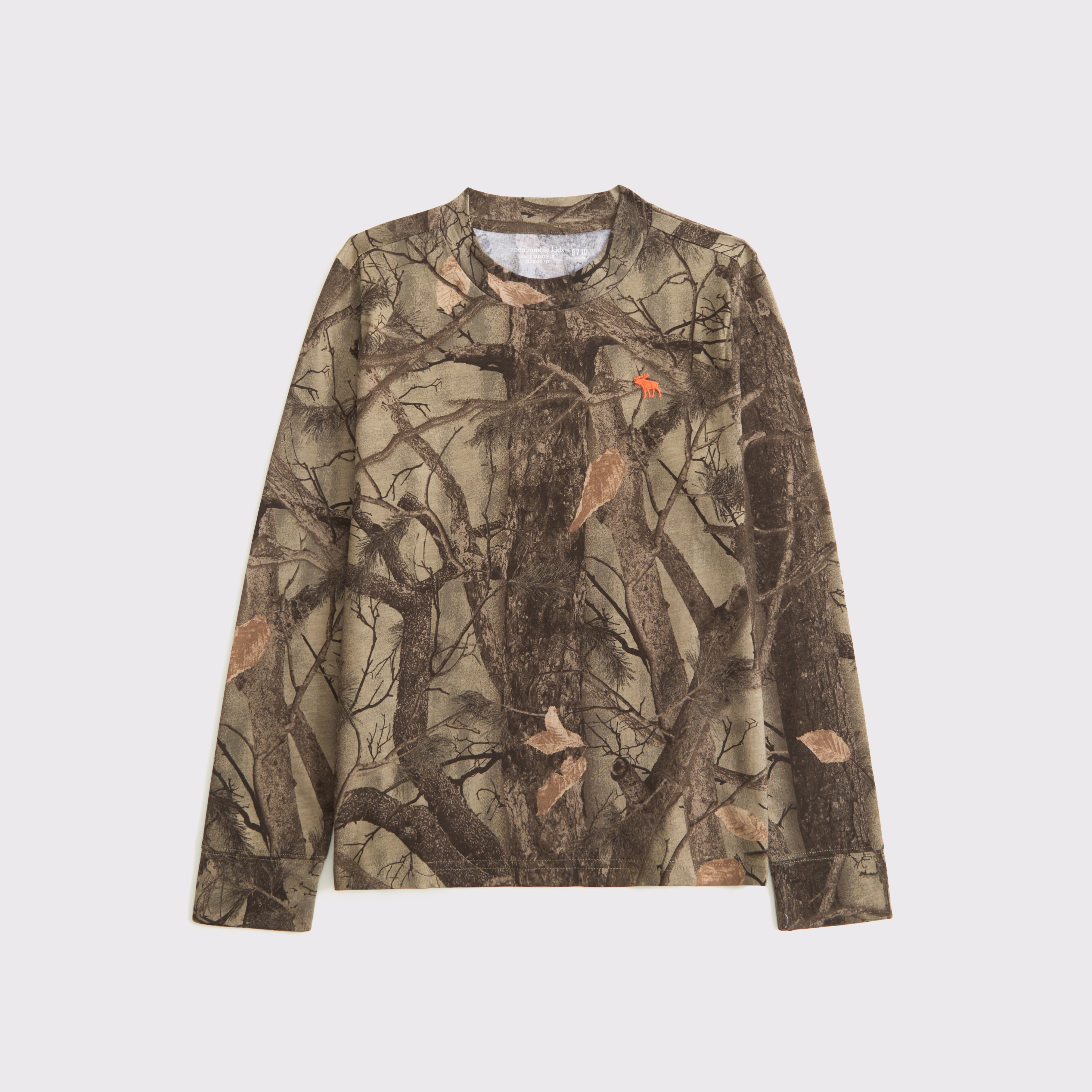 Abercrombie & Fitch Kids' Essential Long-sleeve Icon Crew Tee In Multi