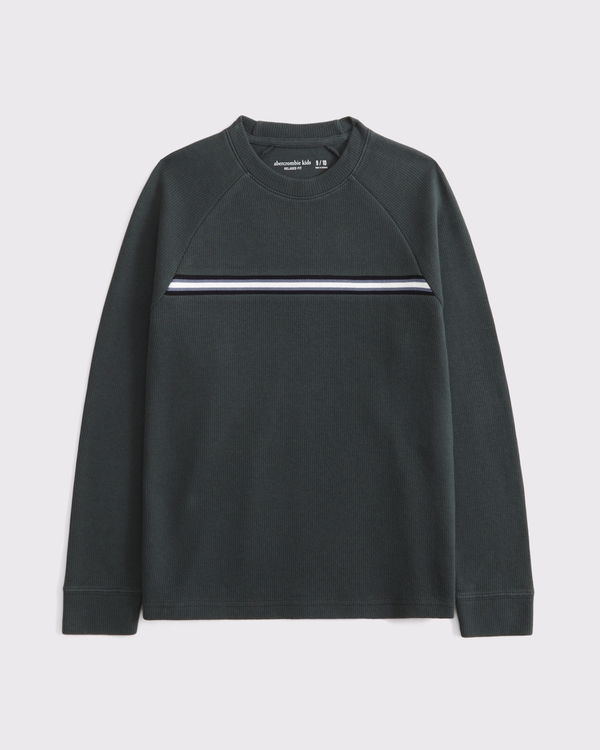 long-sleeve vintage-inspired tee, Cool Slate view 1