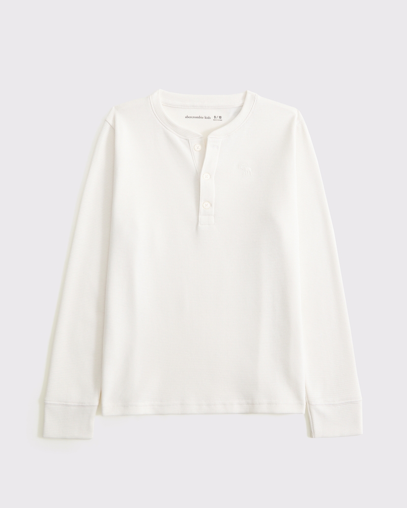 long-sleeve waffle icon henley
