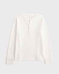 long-sleeve waffle icon henley