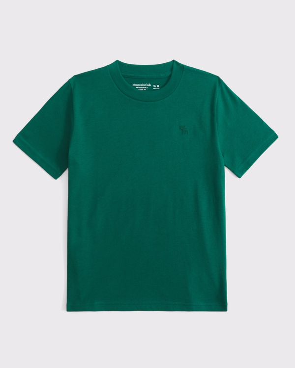 essential icon crew tee, Evergreen view 1