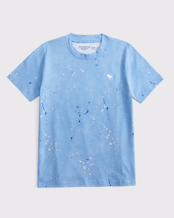 essential icon crew tee, Blue Pattern view 1
