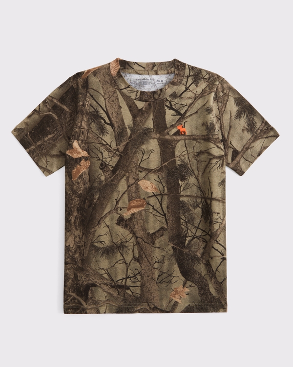 essential icon crew tee, Camo view 1