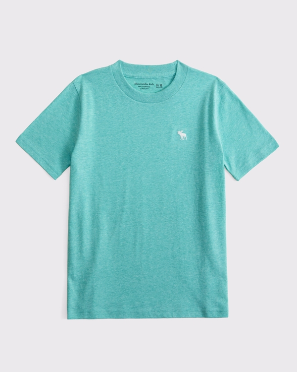 essential icon crew tee, Blue Turquoise view 1
