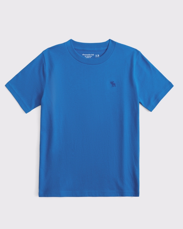 essential icon crew tee, Pacific Blue view 1