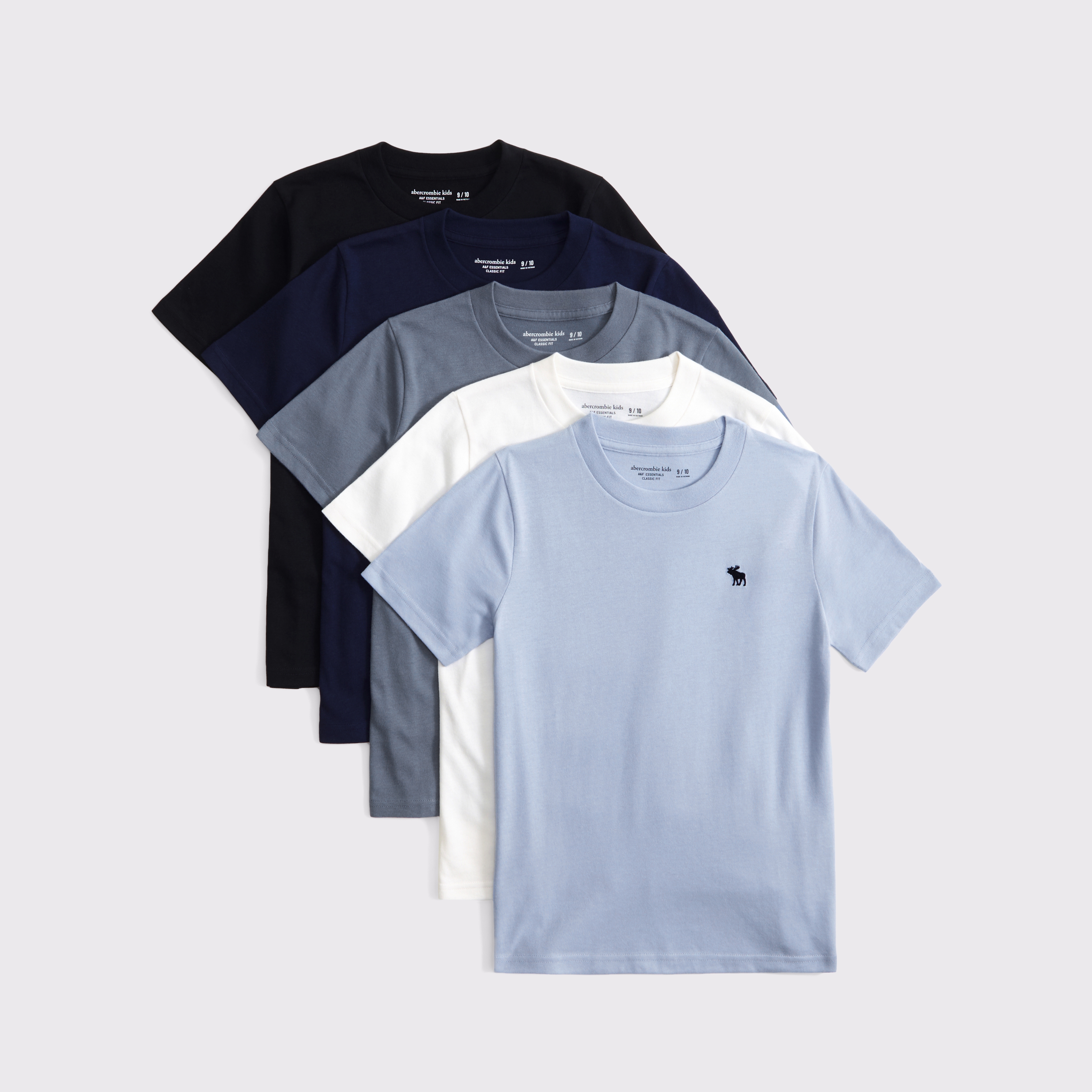 Abercrombie & Fitch Kids' 5-pack Icon Crew Tees In Multi