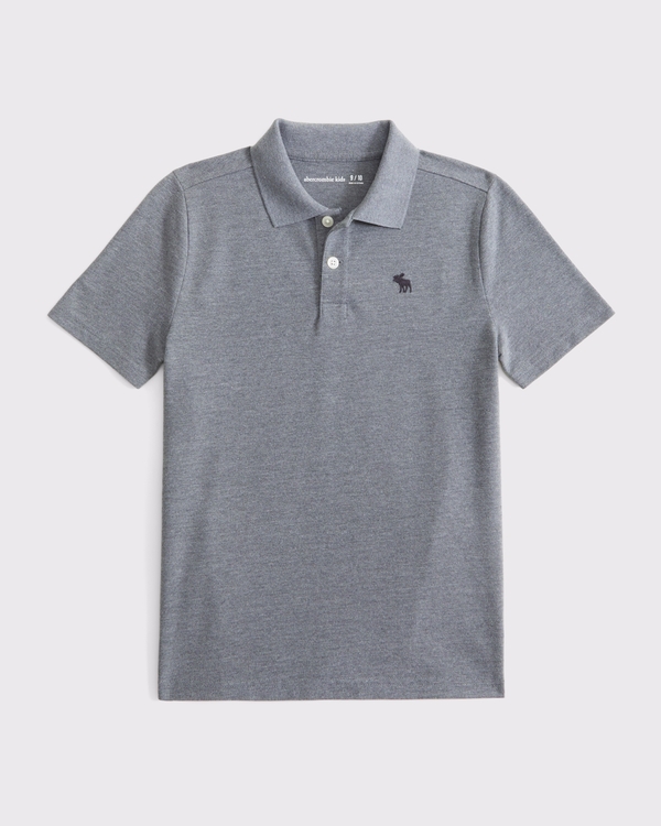 icon pique polo, Gray view 1