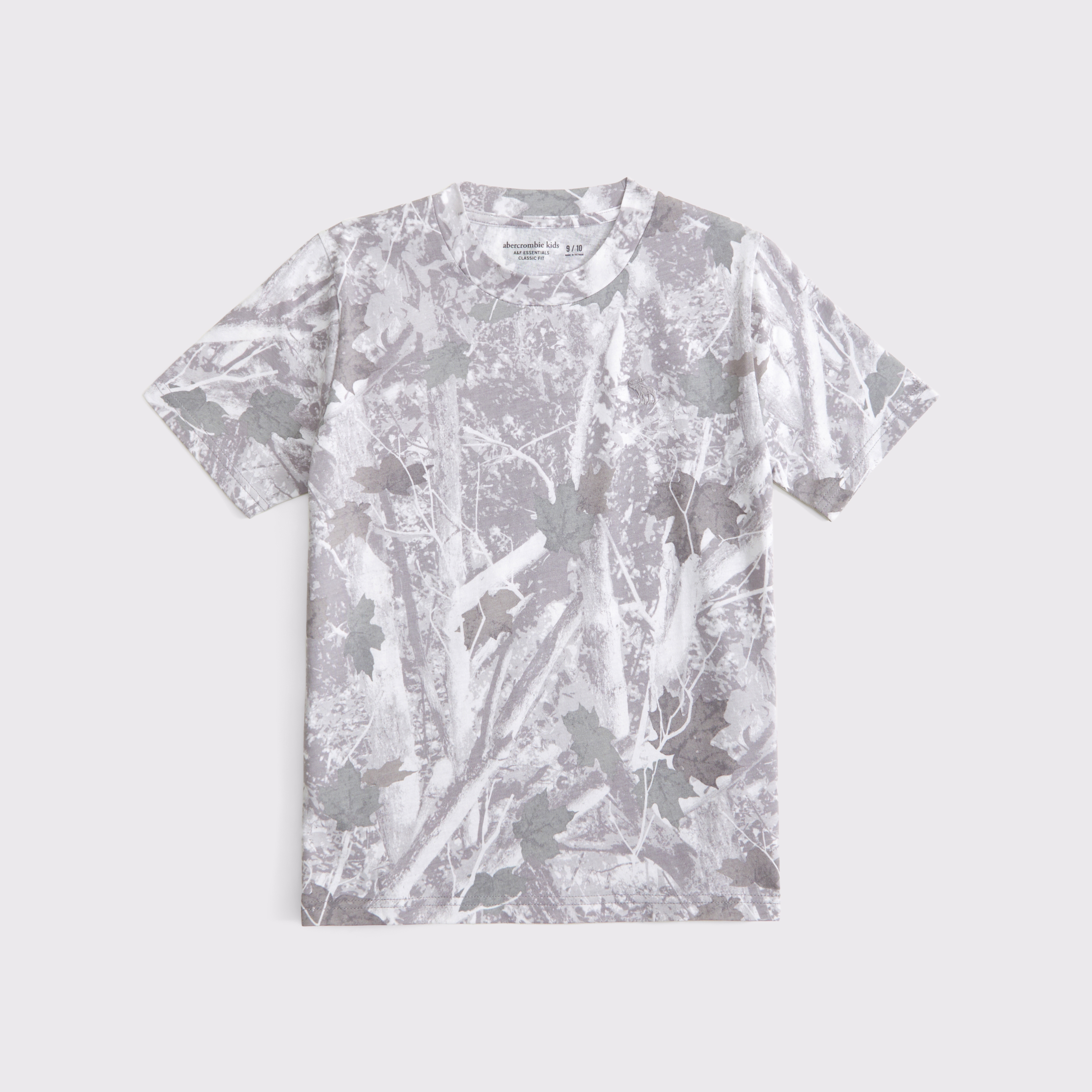 Abercrombie & Fitch Kids' Essential Icon Crew Tee In Gray