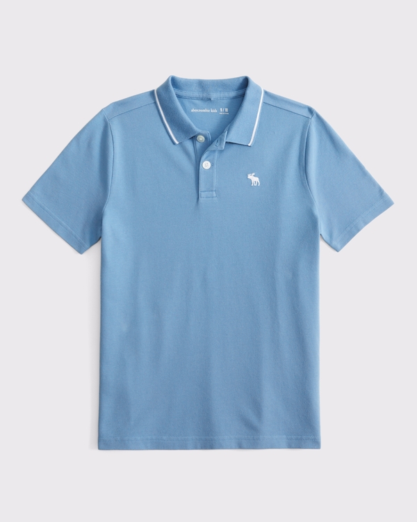 icon pique polo, Blue view 1