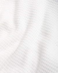 cozy long-sleeve waffle crew