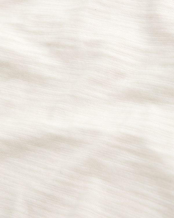 long-sleeve slub cotton icon henley, Cream view 2