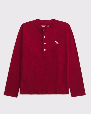 long-sleeve slub cotton icon henley from Abercrombie & Fitch - $12.99