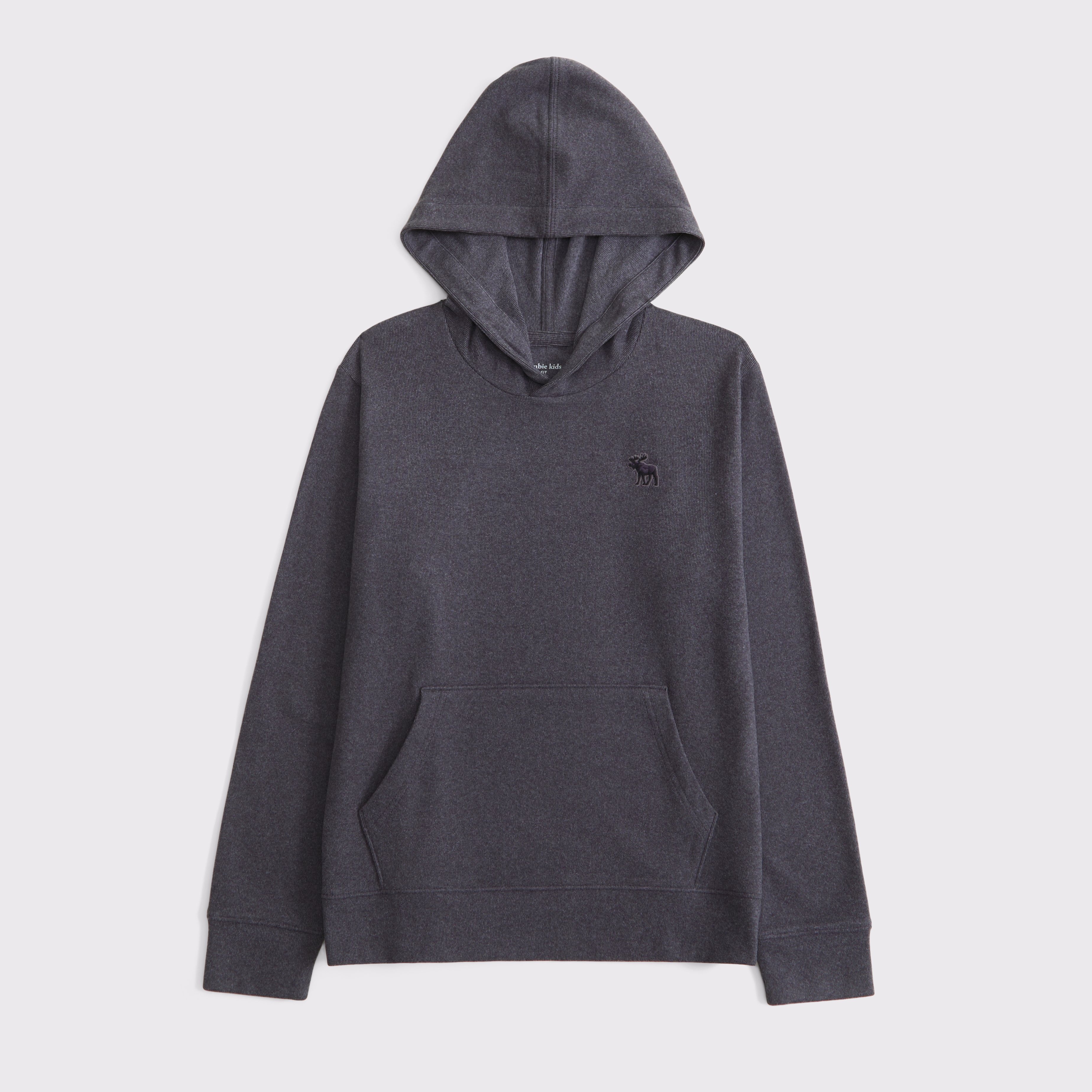 Abercrombie & Fitch Kids' Cozy Hooded Long-sleeve Tee In Gray