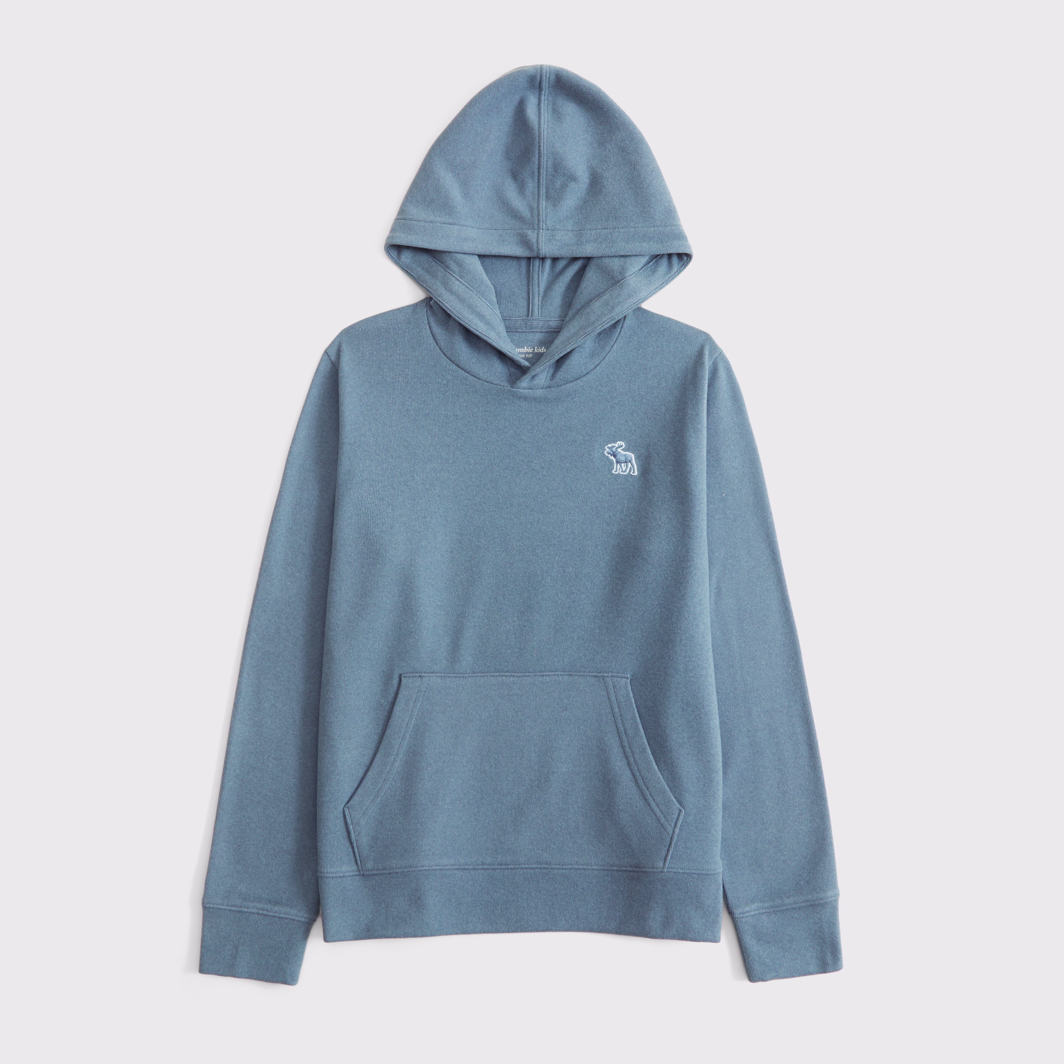 Abercrombie & Fitch Kids' Cozy Hooded Long-sleeve Tee In Blue