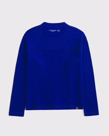 long-sleeve waffle tee