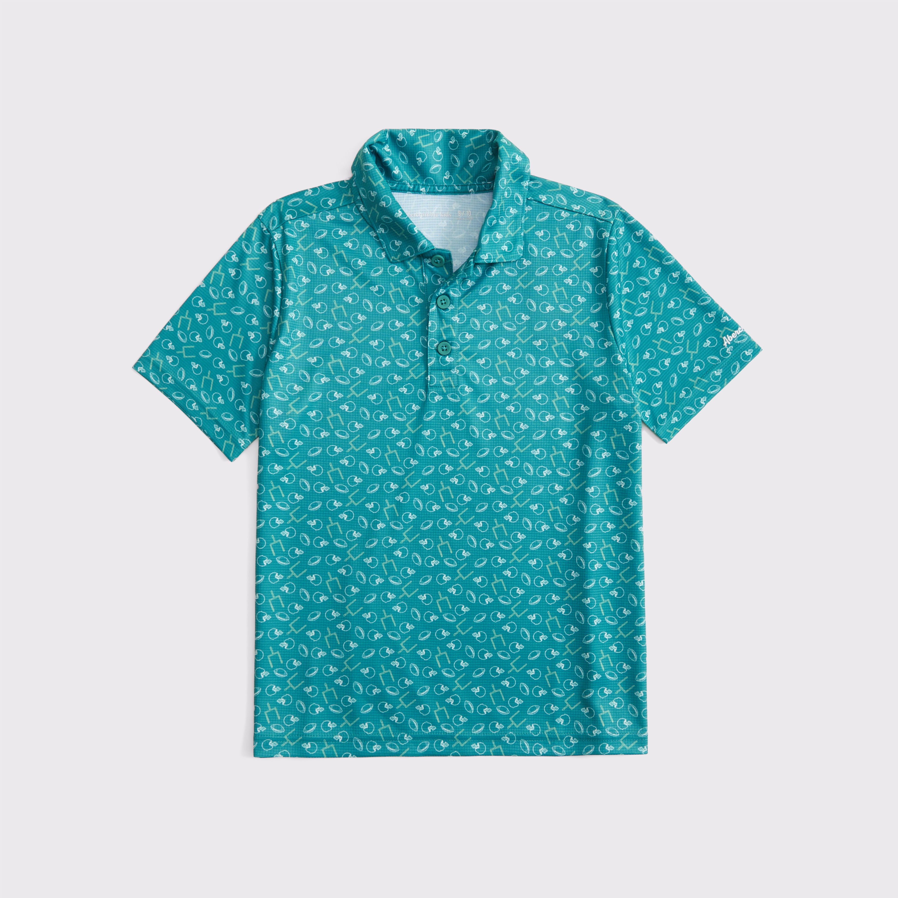 Abercrombie & Fitch Kids' Active Golf Polo In Green