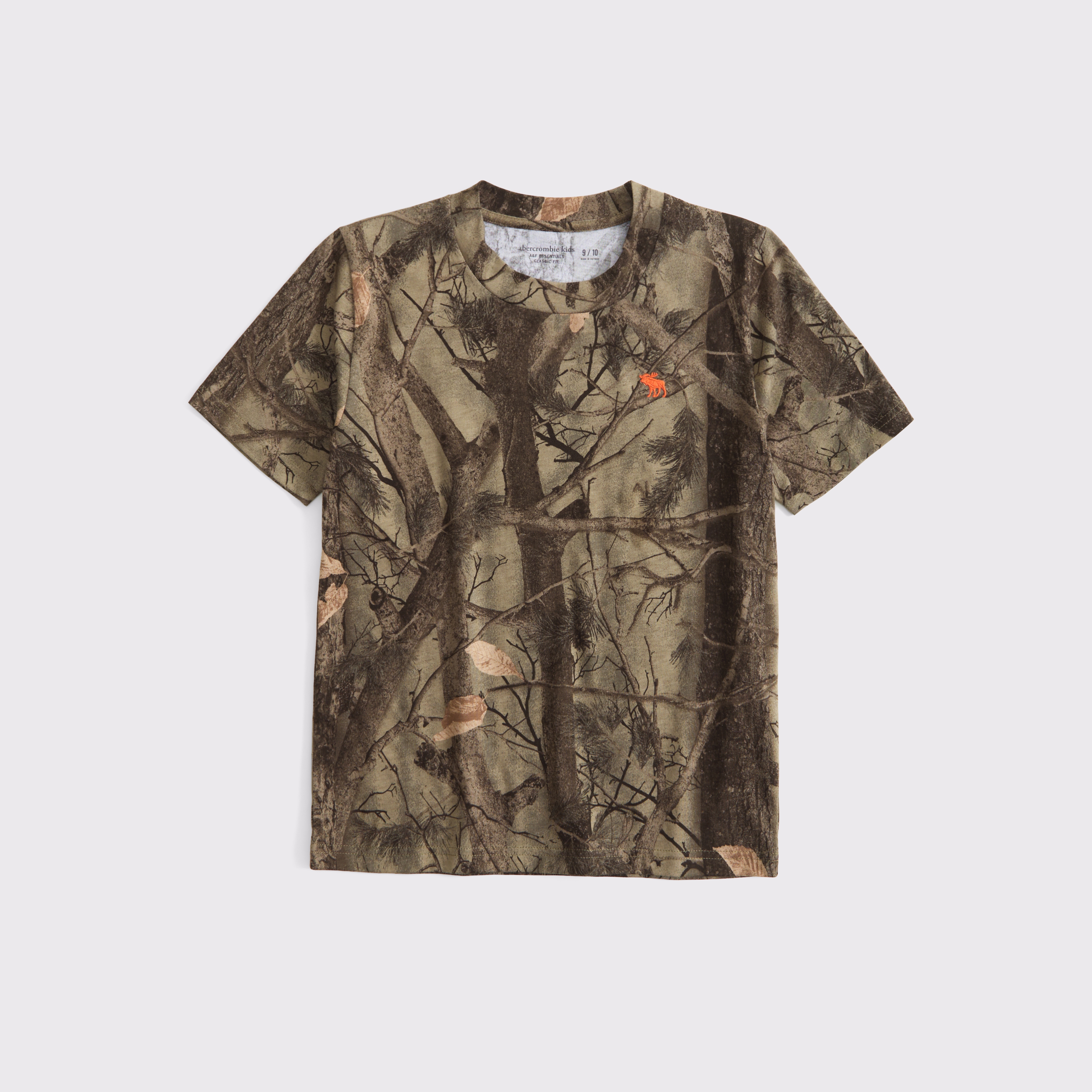 Abercrombie & Fitch Kids' Essential Icon Crew Tee In Green