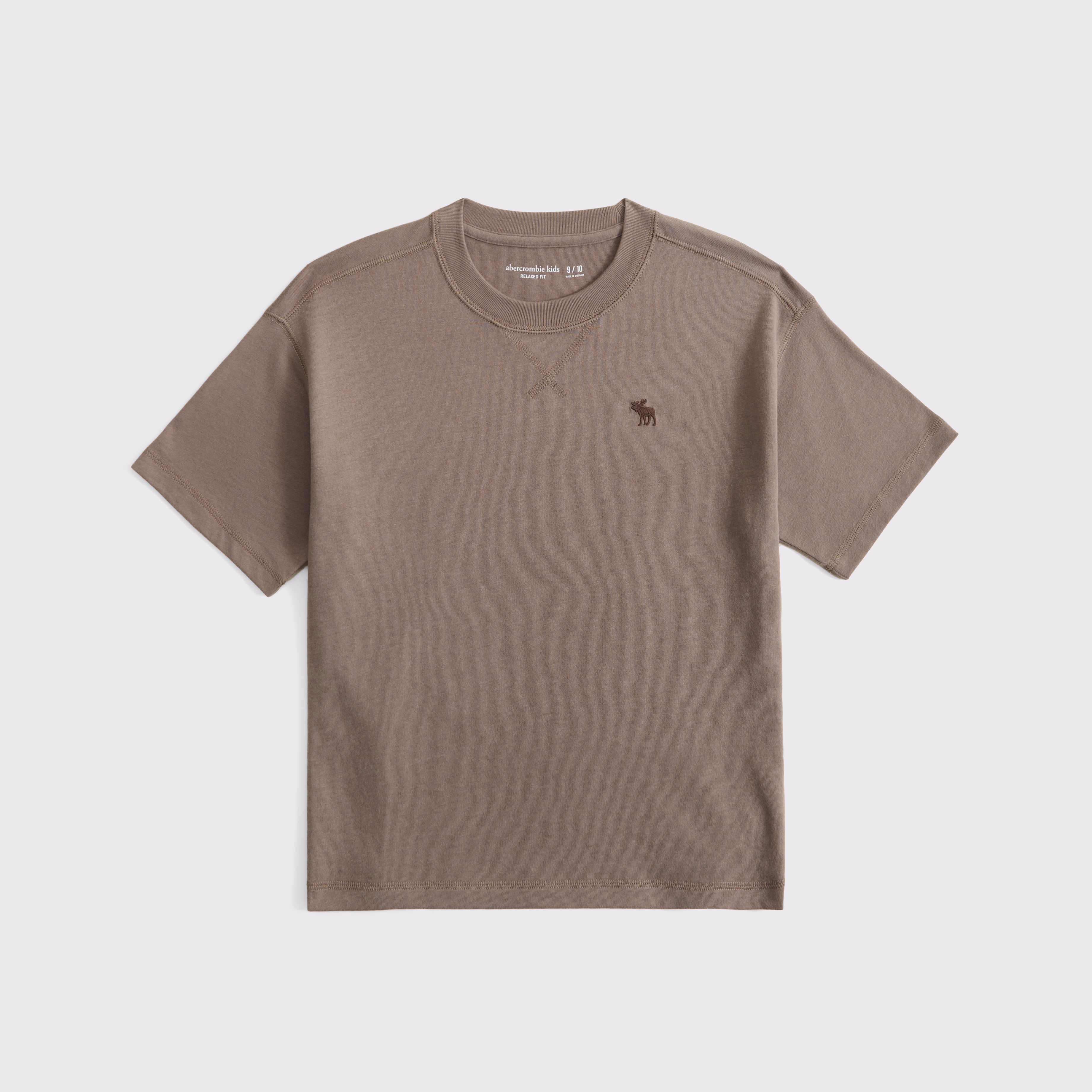 Abercrombie & Fitch Kids' Relaxed Stitch Tee In Brown