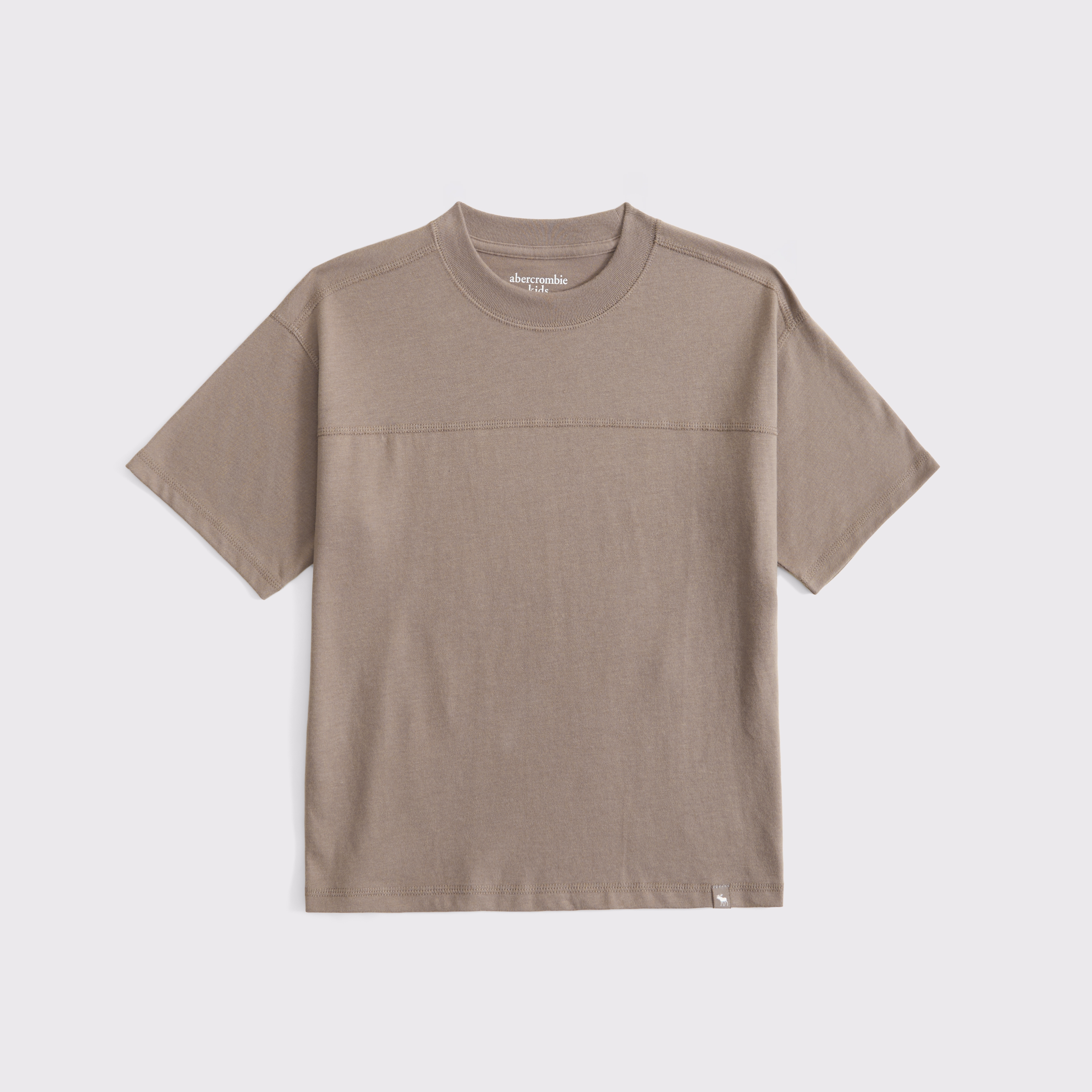 Abercrombie & Fitch Kids' Relaxed Seamed Tee In Brown