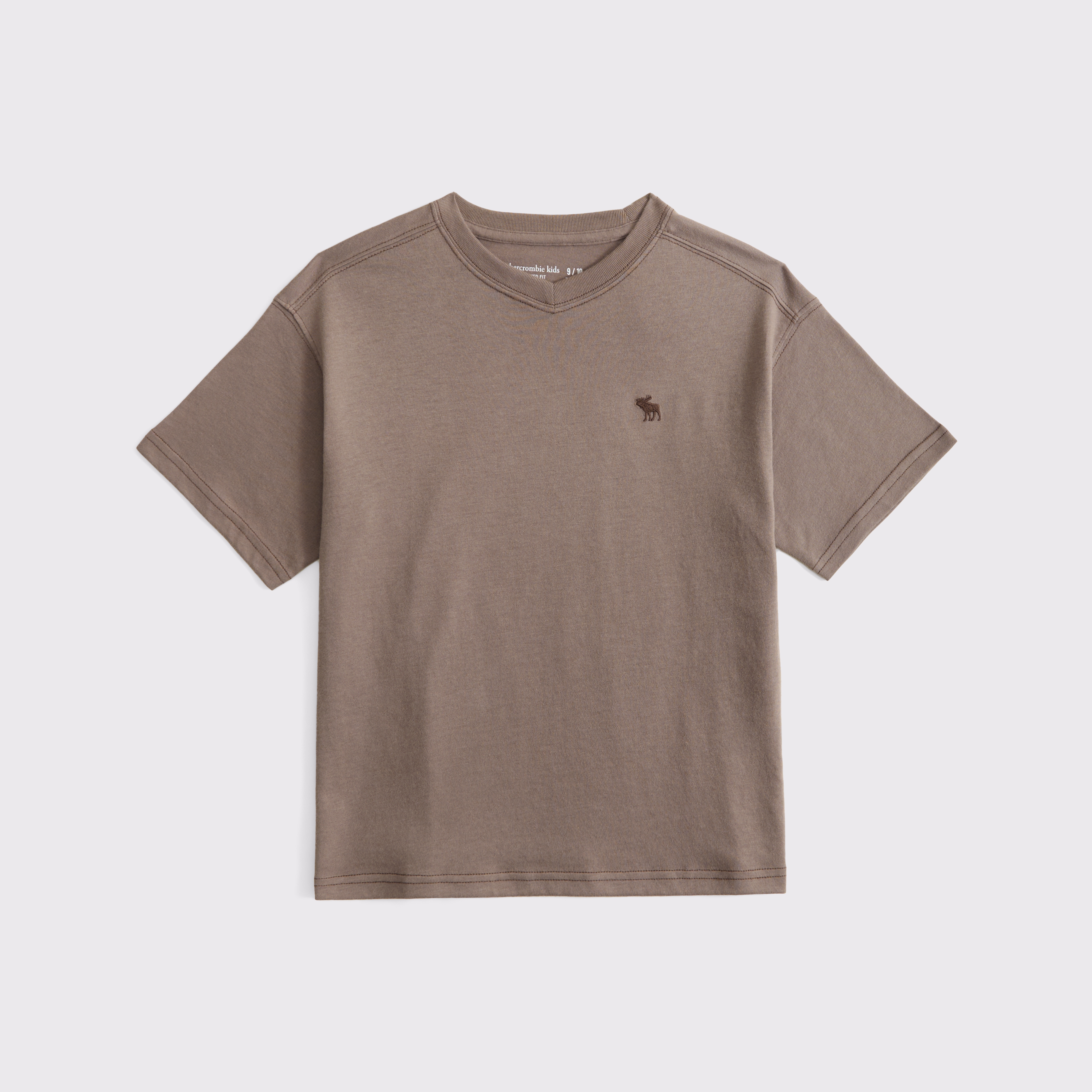 Abercrombie & Fitch Kids' Relaxed V-neck Tee In Brown