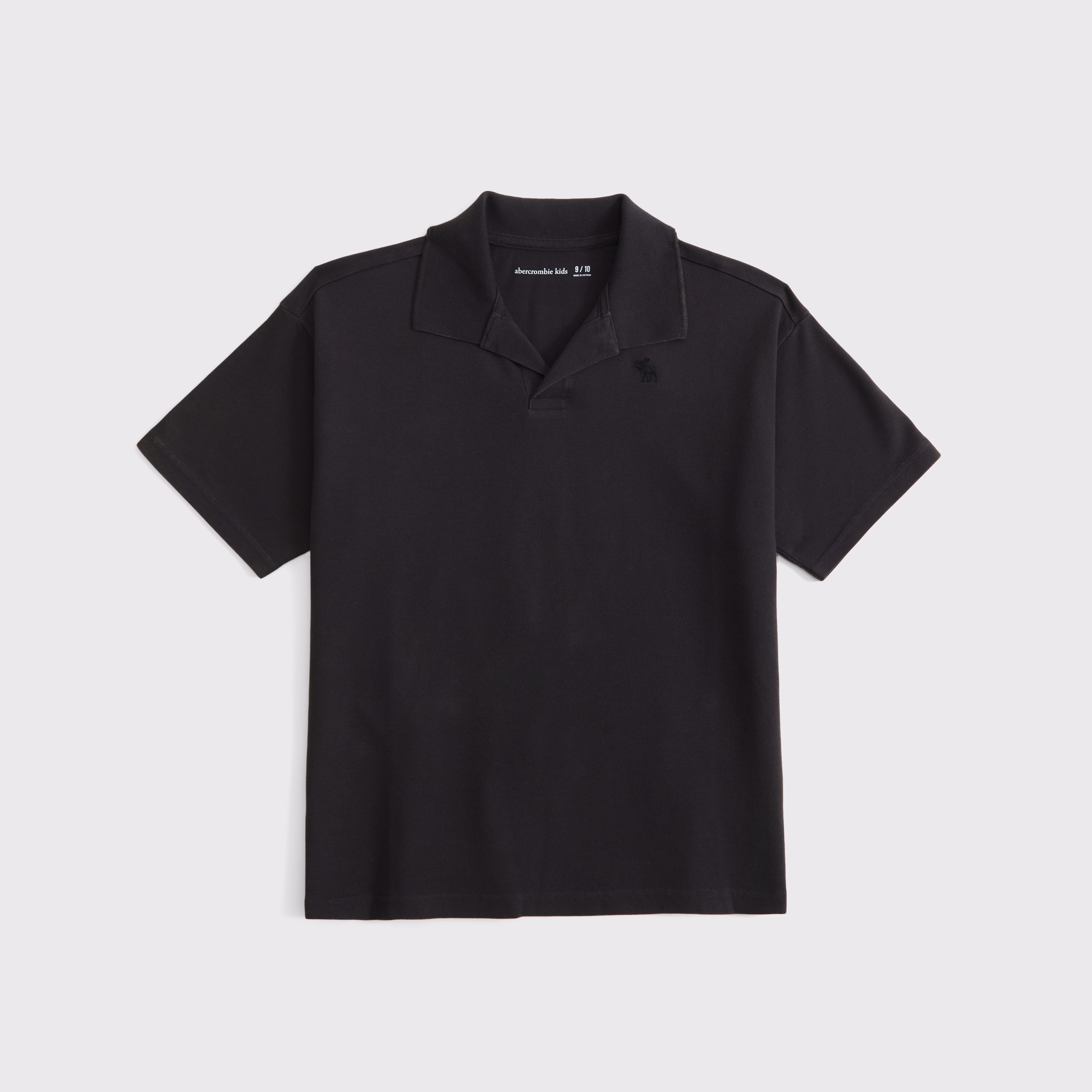 Abercrombie & Fitch Kids' Washed Johnny Collar Icon Polo In Gray