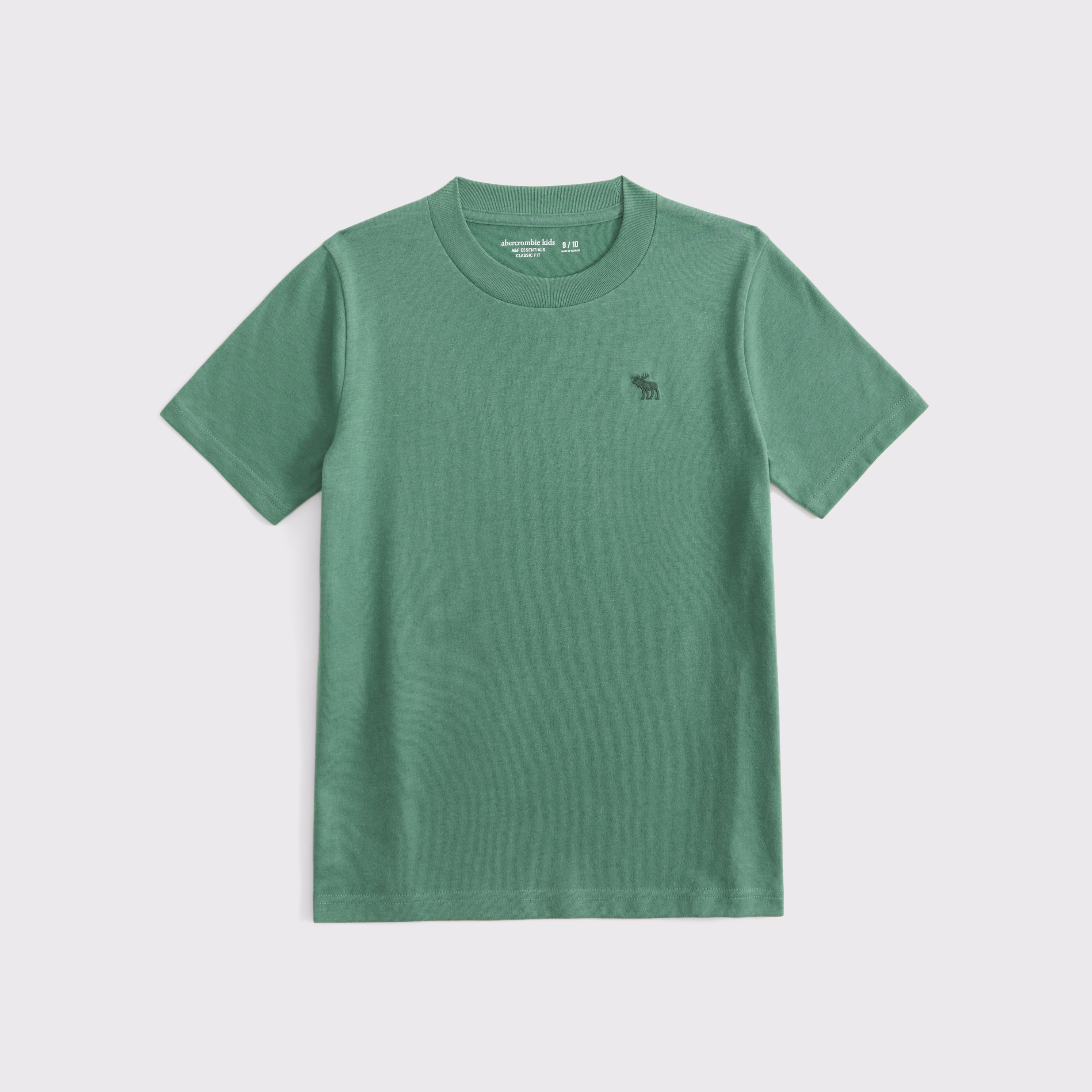 Abercrombie & Fitch Kids' Essential Icon Crew Tee In Green