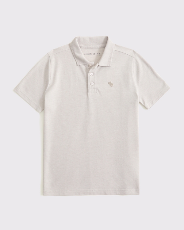 icon pique polo, Cream view 1