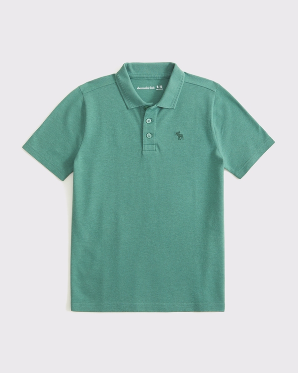 icon pique polo, Green view 1