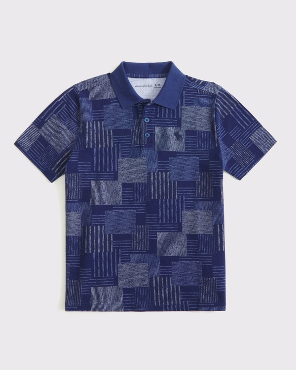 icon pique polo, Blue Pattern view 2