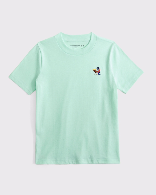 essential icon crew tee, Mint Green view 1