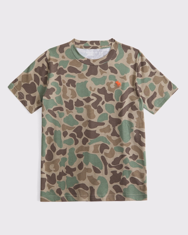 essential icon crew tee, Camo view 1