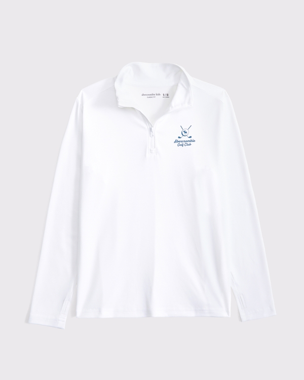 graphic logo quarter-zip, White view 1