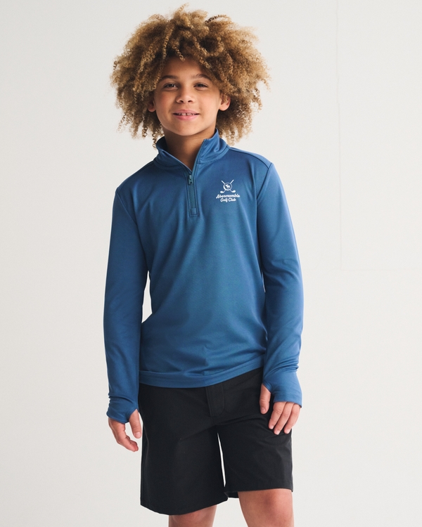 graphic logo quarter-zip