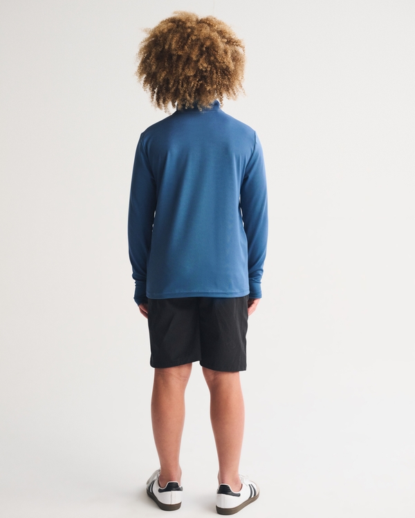 graphic logo quarter-zip