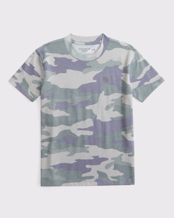 essential icon crew tee, Camo view 1