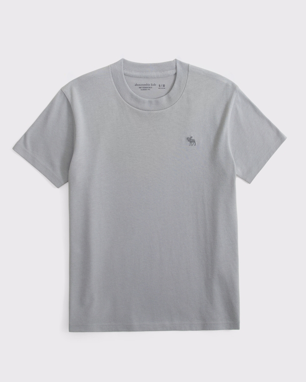 essential icon crew tee, Gray view 1