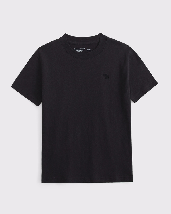 essential icon crew tee, Dark Gray view 1